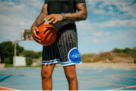 Pin Stripe Hoop Shorts (Black)