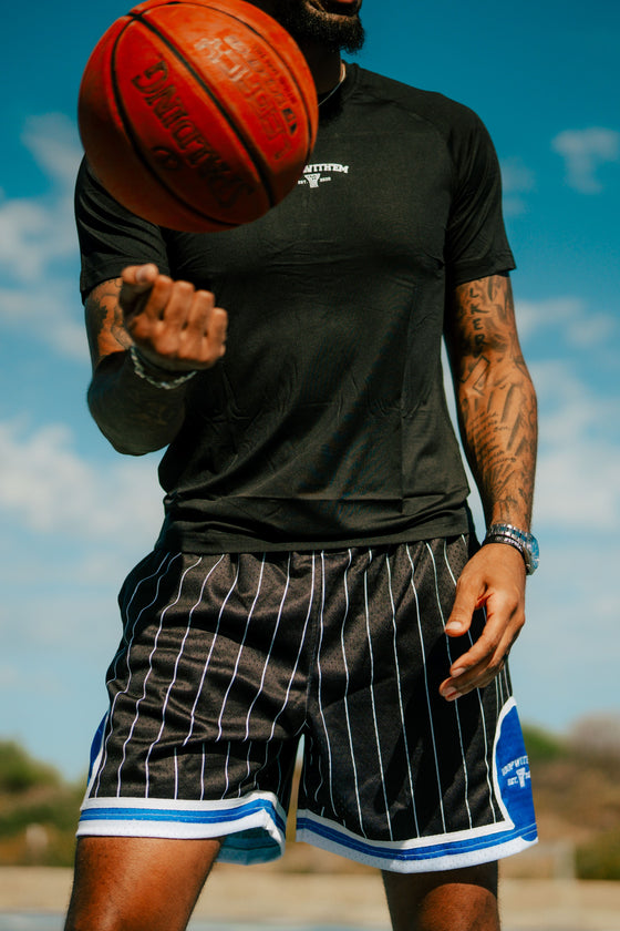 Pin stripe Hoop shorts (BLACK)