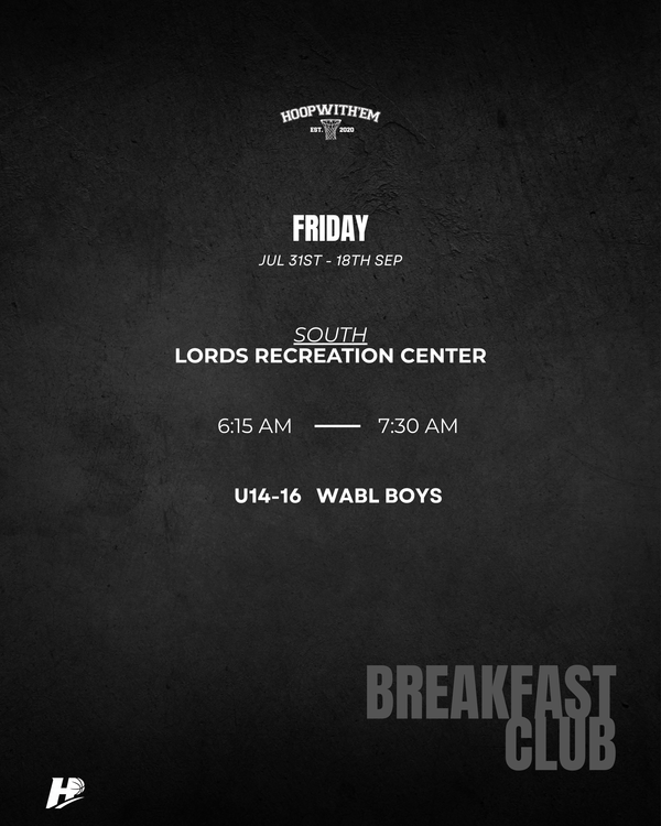TERM 3: Breakfast Club - U14-16 WABL FRIDAYS