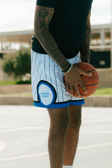 Pin stripe hoop shorts (WHITE)