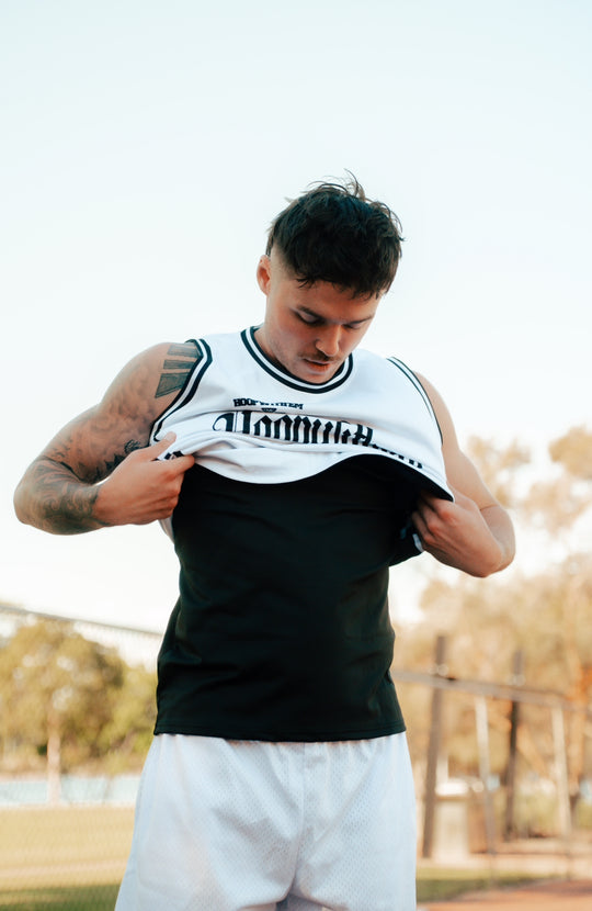 Men's Short Sleeve Compression Top (Black, Centre Logo)