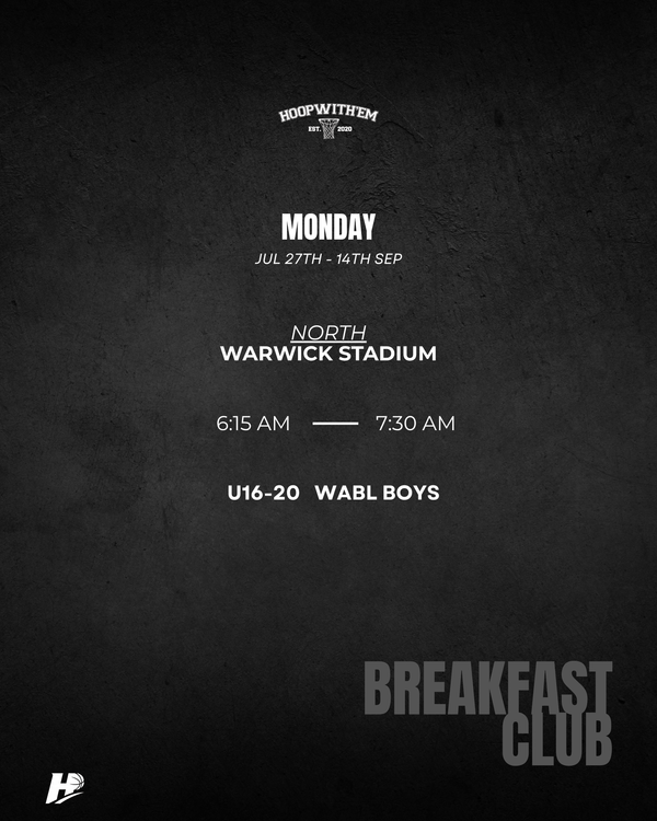 TERM 3: Breakfast Club - U16-20 WABL MONDAYS