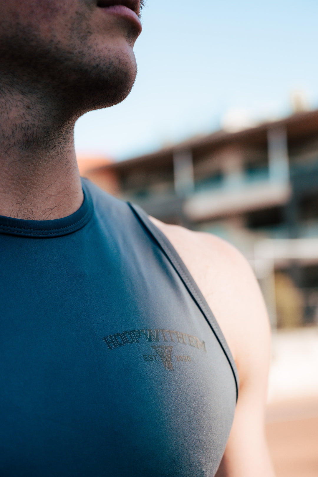 Men's Short Sleeve Compression Top (Gunmetal Grey, Side Logo)