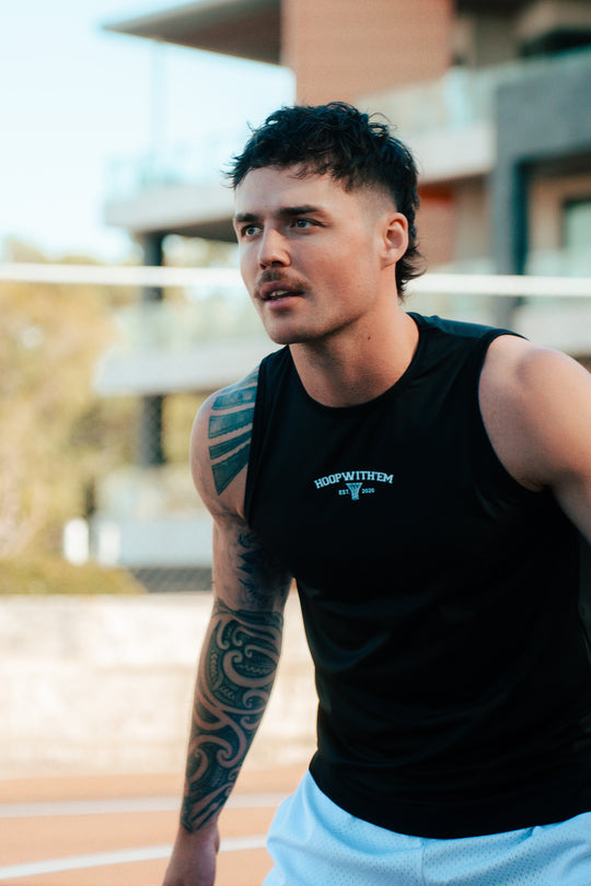 Men's Short Sleeve Compression Top (Black, Centre Logo)