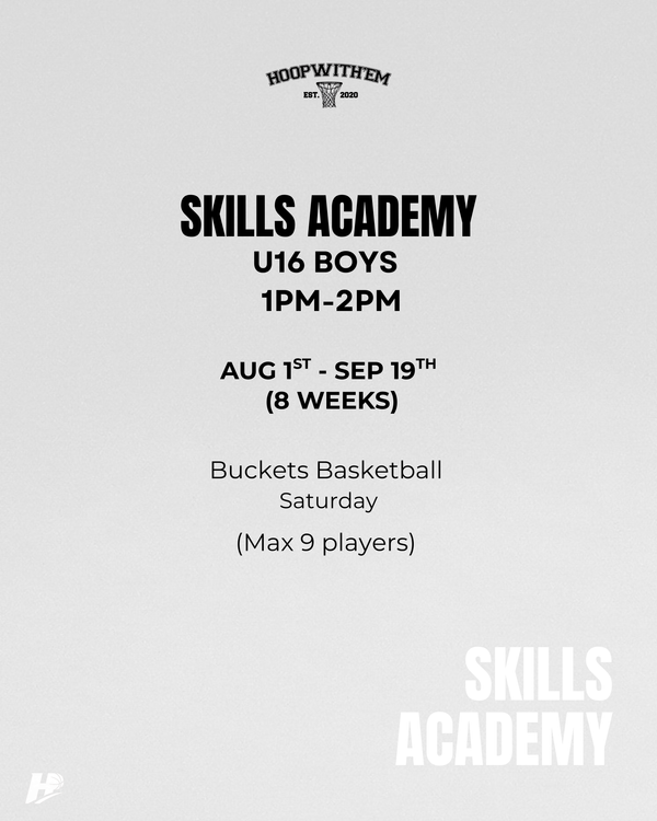 TERM 3: Skills Academy U16 BOYS 1-2PM